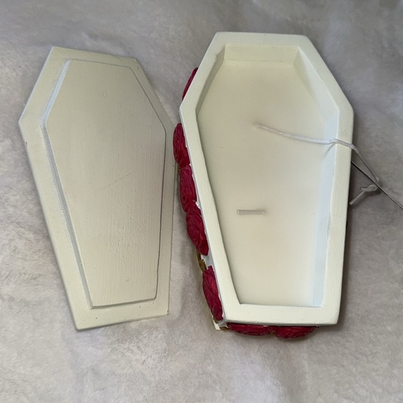 Christian Siriano Baroque Coffin Candle Skull Roses HALLOWEEN Decor Gothic - Picture 2 of 9